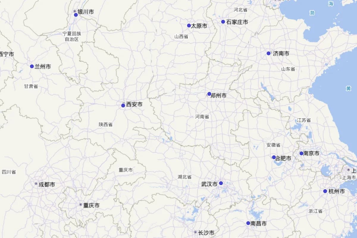 《诗品》入籍诗人籍贯分布图