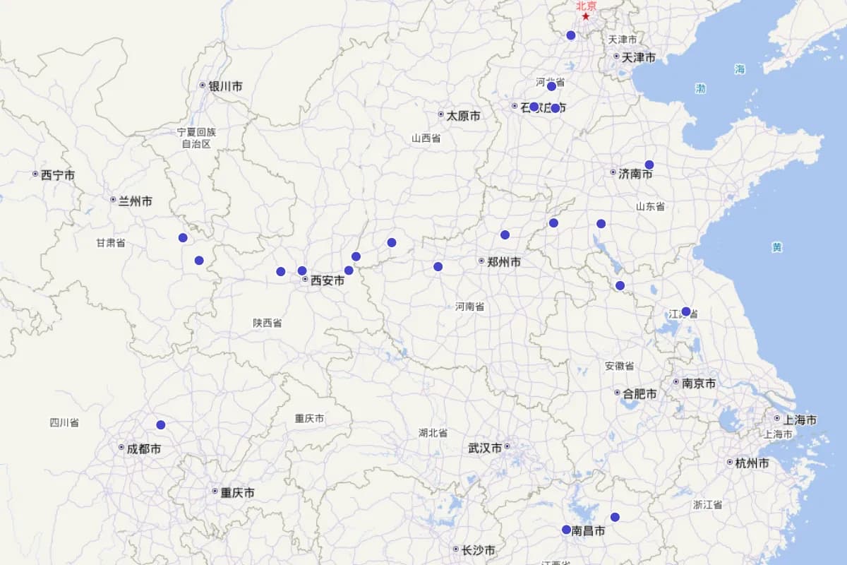 两《唐书·列女传》中女性户籍分布图