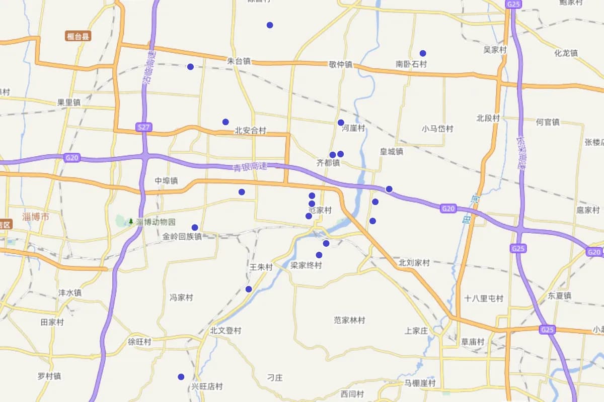 《临淄文物志》第五六章分布图