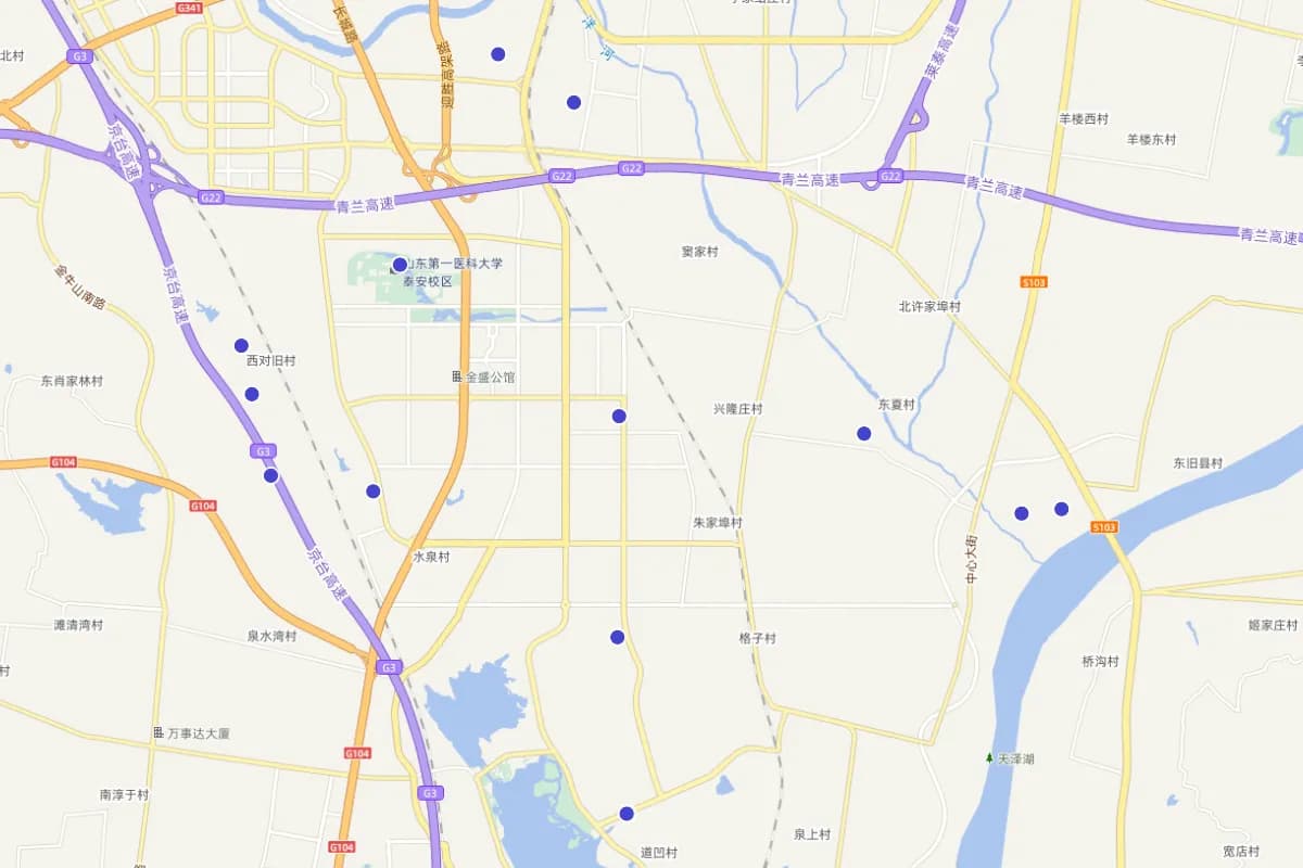 《泰山区文物资源志》石窟寺、石刻及其他类不可移动文物分布图