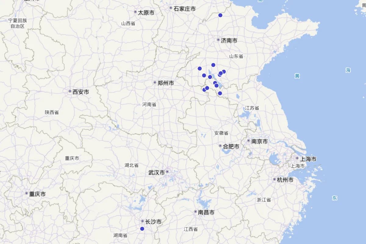 滕州豫剧团主要负责人籍贯分布图