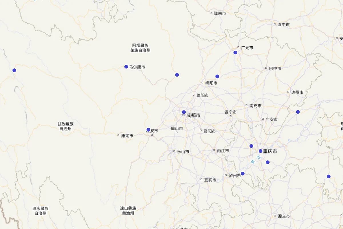 《四川傩戏志》剧目分布图