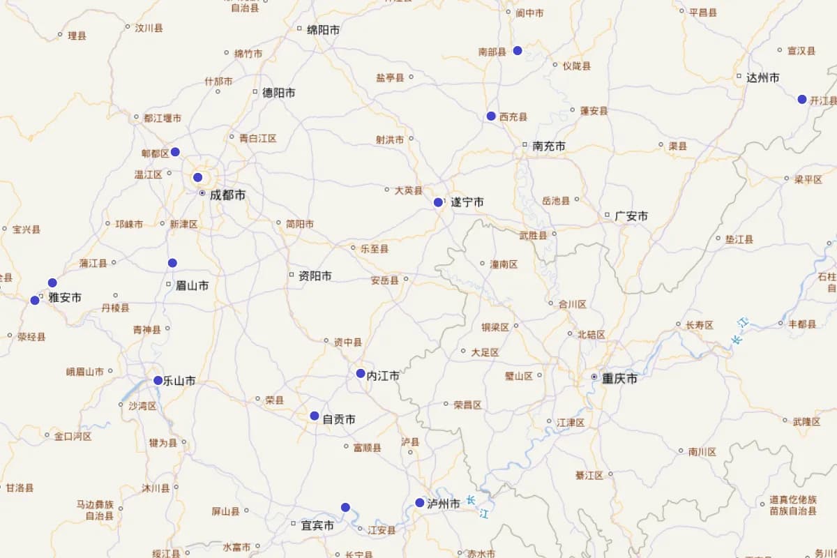 《四川文物志》历代绘画分布图