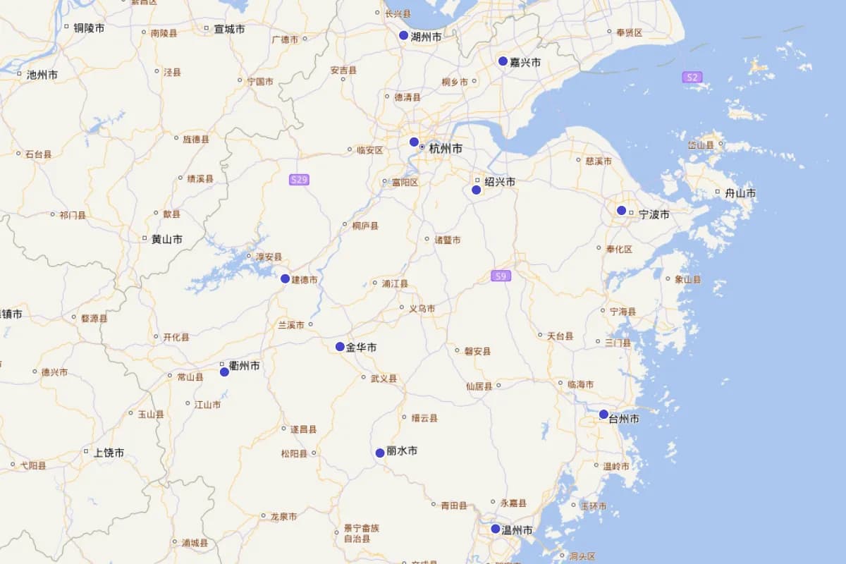 清朝浙江各府主要职官建置