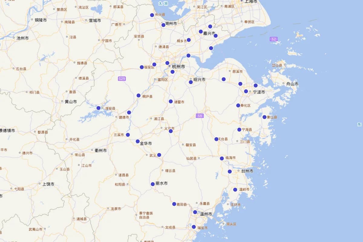 明朝浙江科举考试拔尖人员所在县