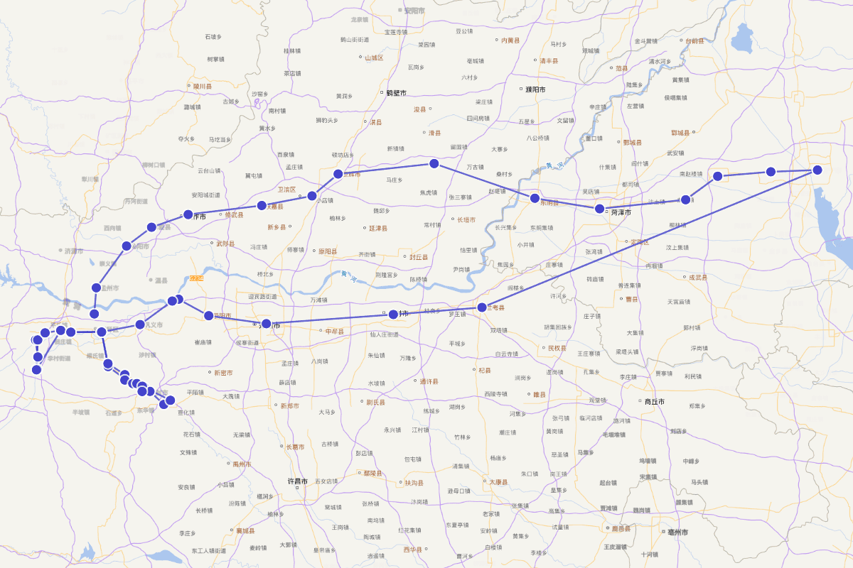 黄易《嵩洛访碑日记》行迹图