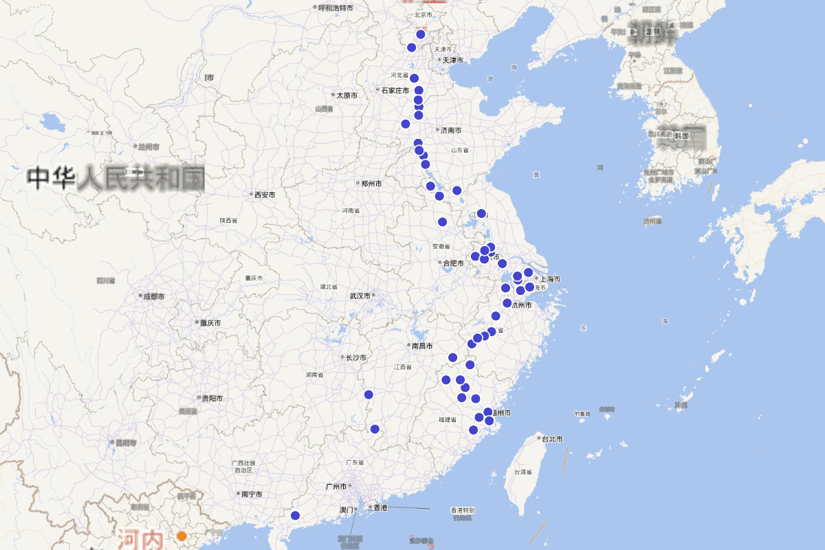 徐熥交游分布图