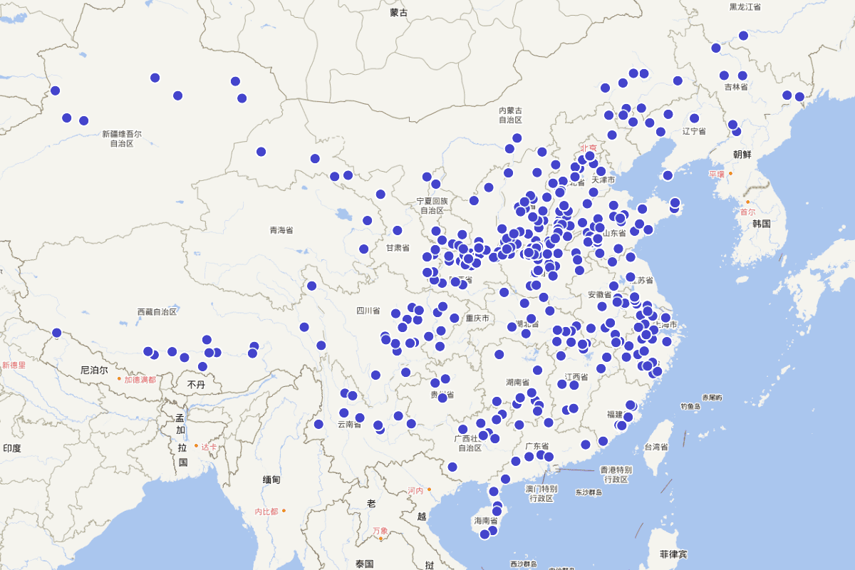 《第一批古代名碑名刻文物名录》碑刻分布图