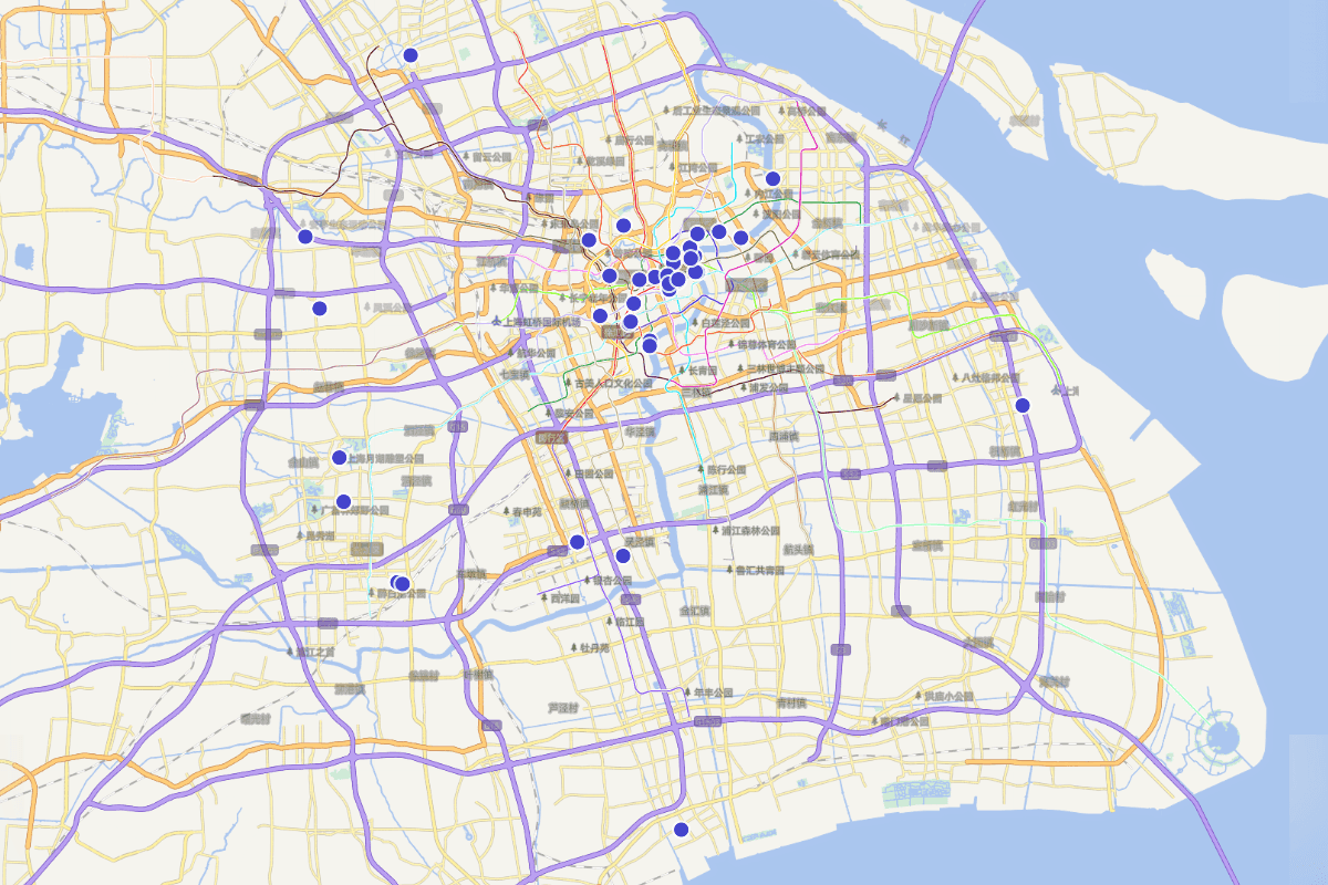 全国重点文物保护单位（上海部分）分布图