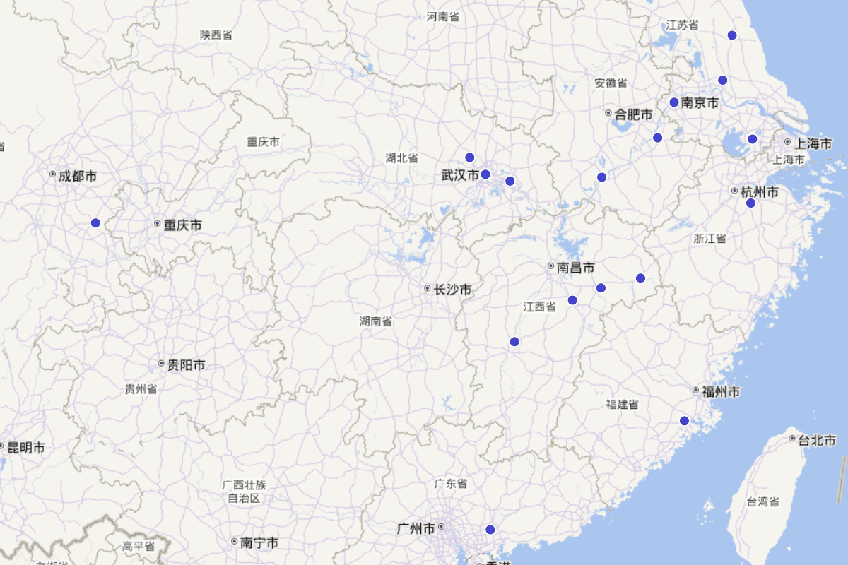 泰州学派籍贯分布图