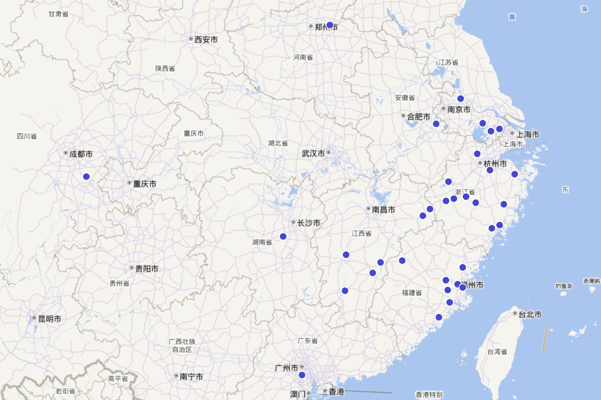 南宋状元籍贯分布图