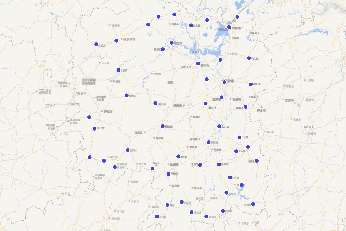 明代湖南书院分布图