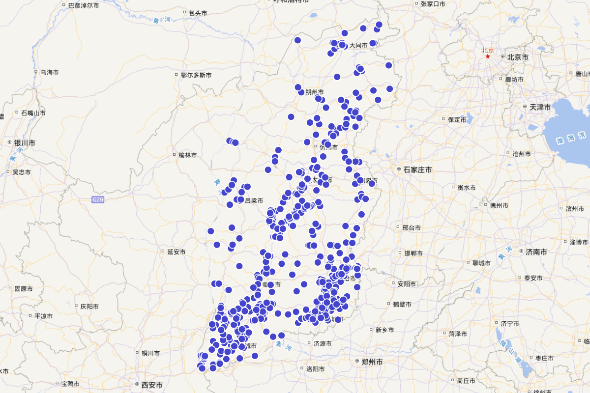 山西省国保单位分布图