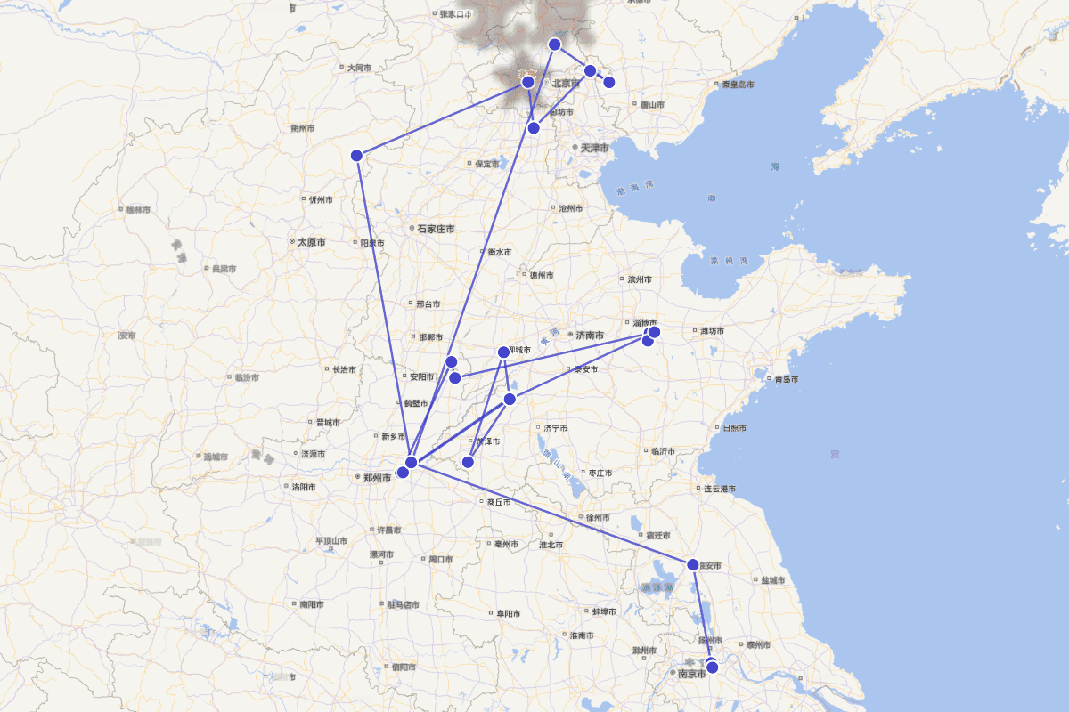 《水浒传》杨志行迹图