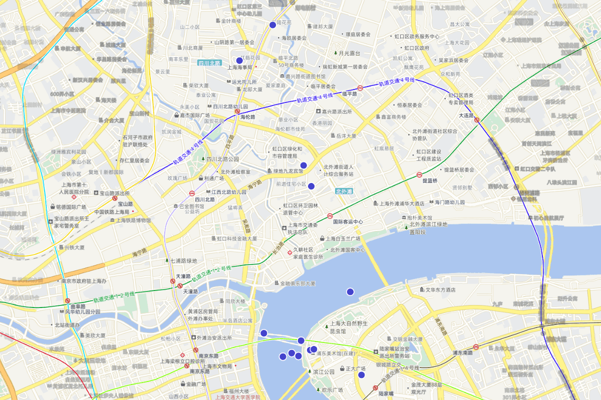 近代上海重要出版机构分布图