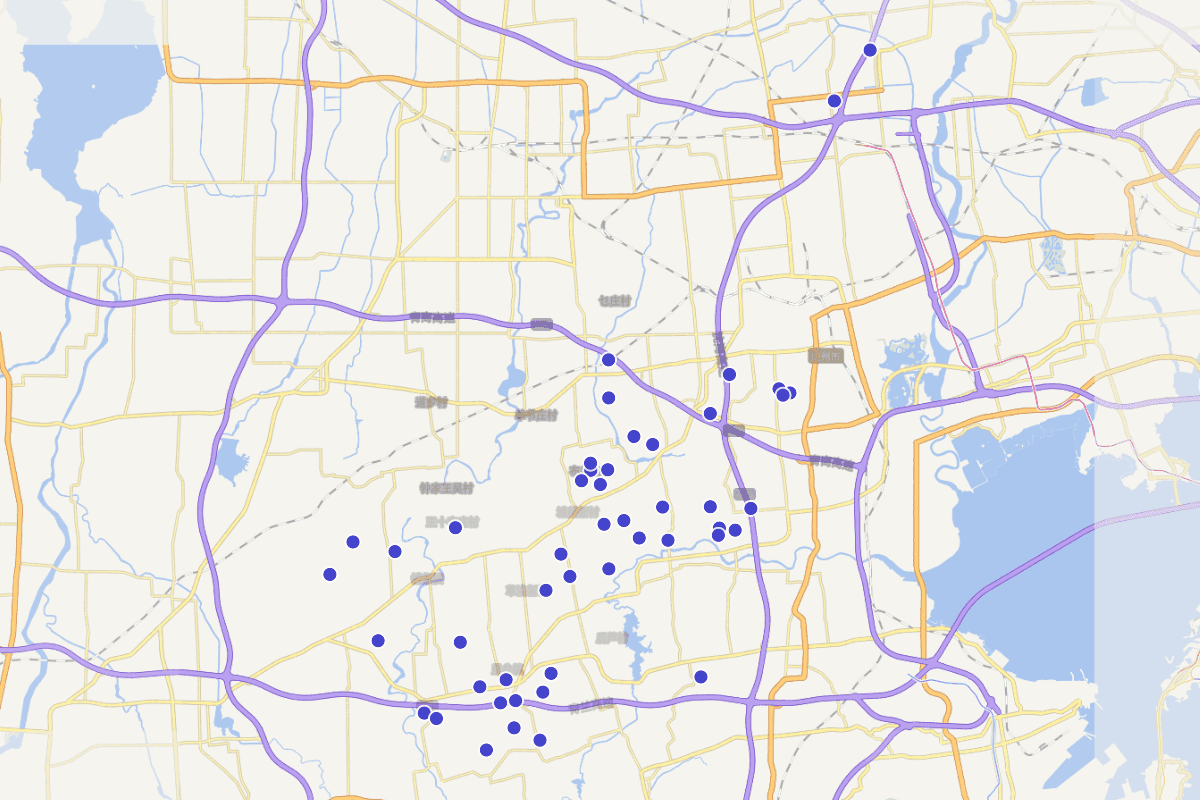 胶州古墓葬分布图