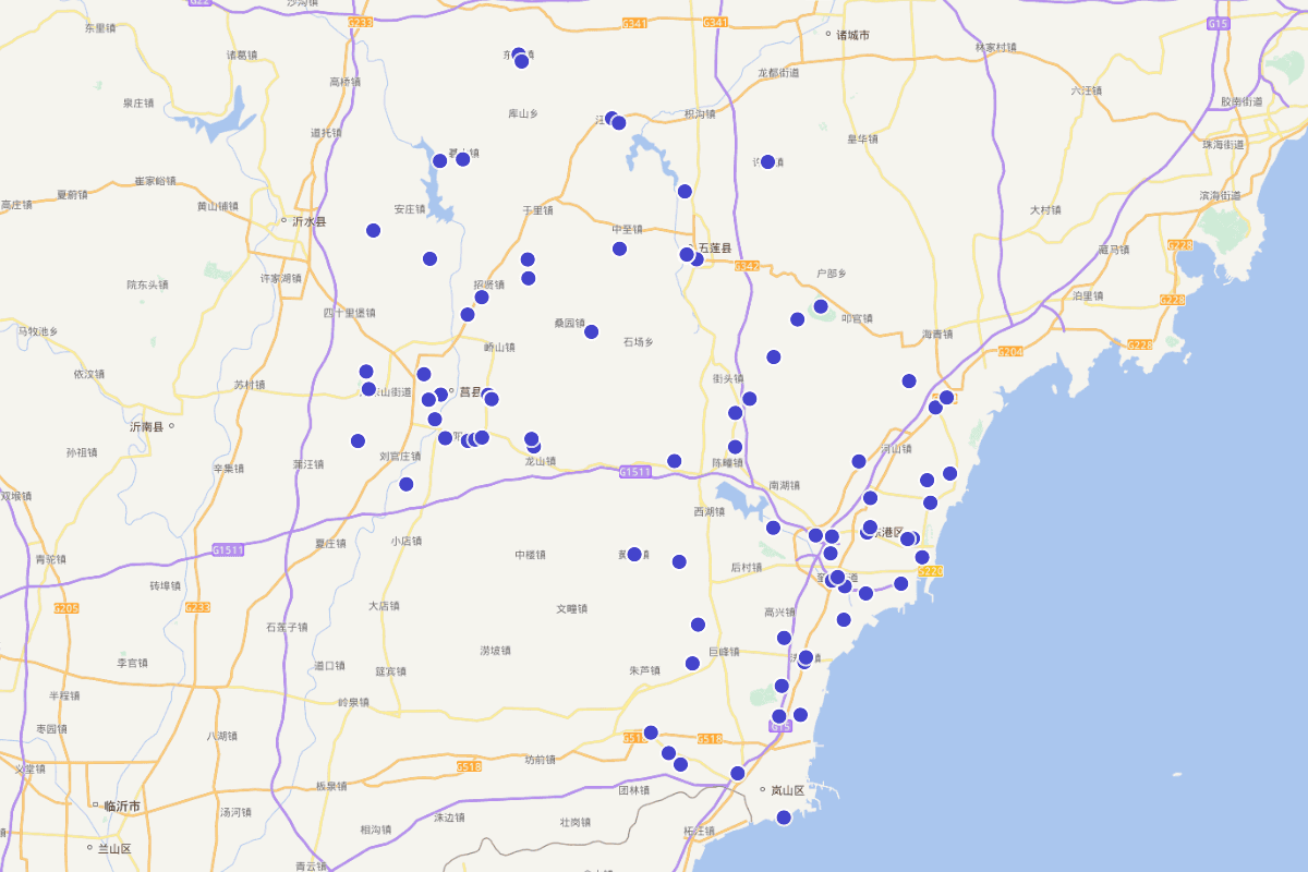 《日照市志下》文学艺术、文物考古、非物质文化遗产分布图