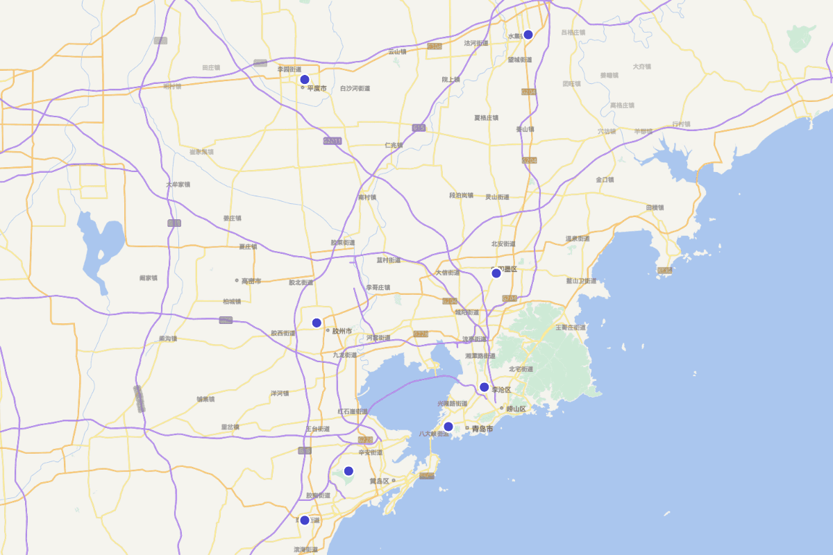 《青岛市志·旅游志》青岛市旅游资源分布图