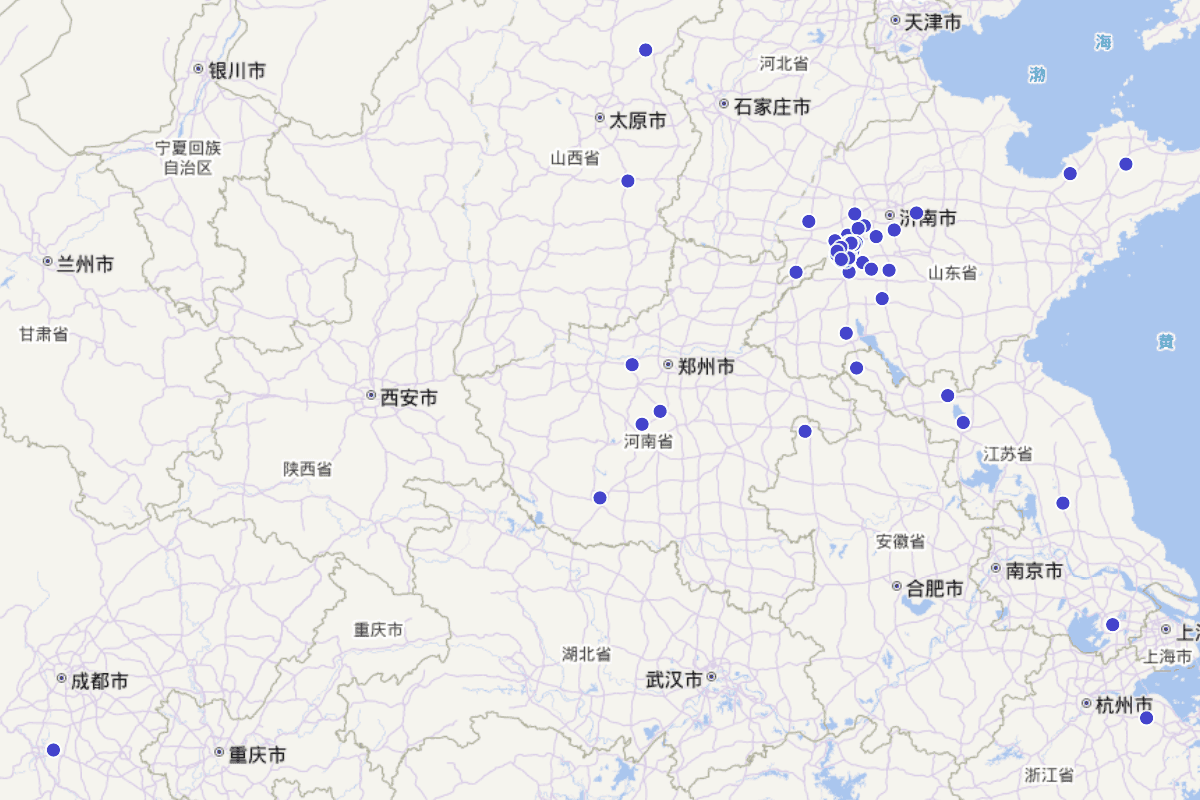 山东平阴历史名人分布图