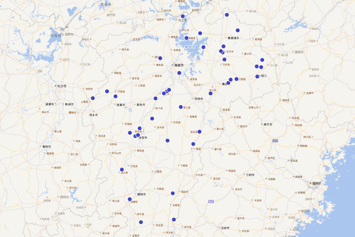 江西民乐乐人分布图