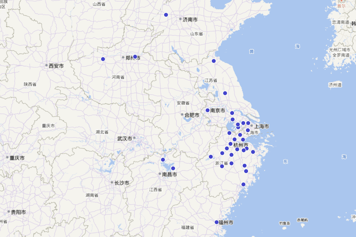铁雅诗派成员籍贯分布图