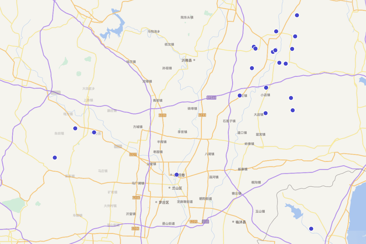 《莒县文物志》古文字、革命遗址以及古建筑分布图 