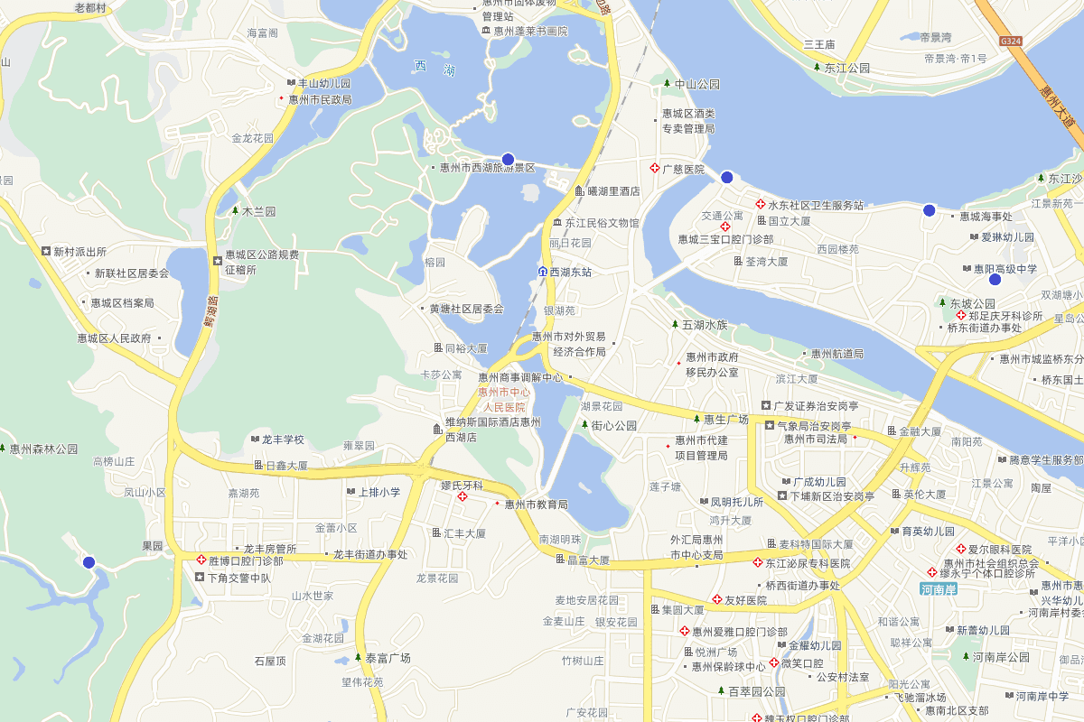 苏轼寓惠遗迹分布图