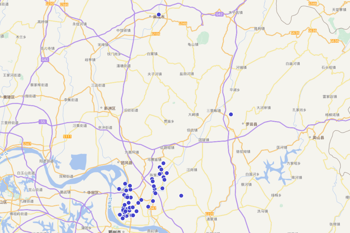 黄州文物遗存分布图