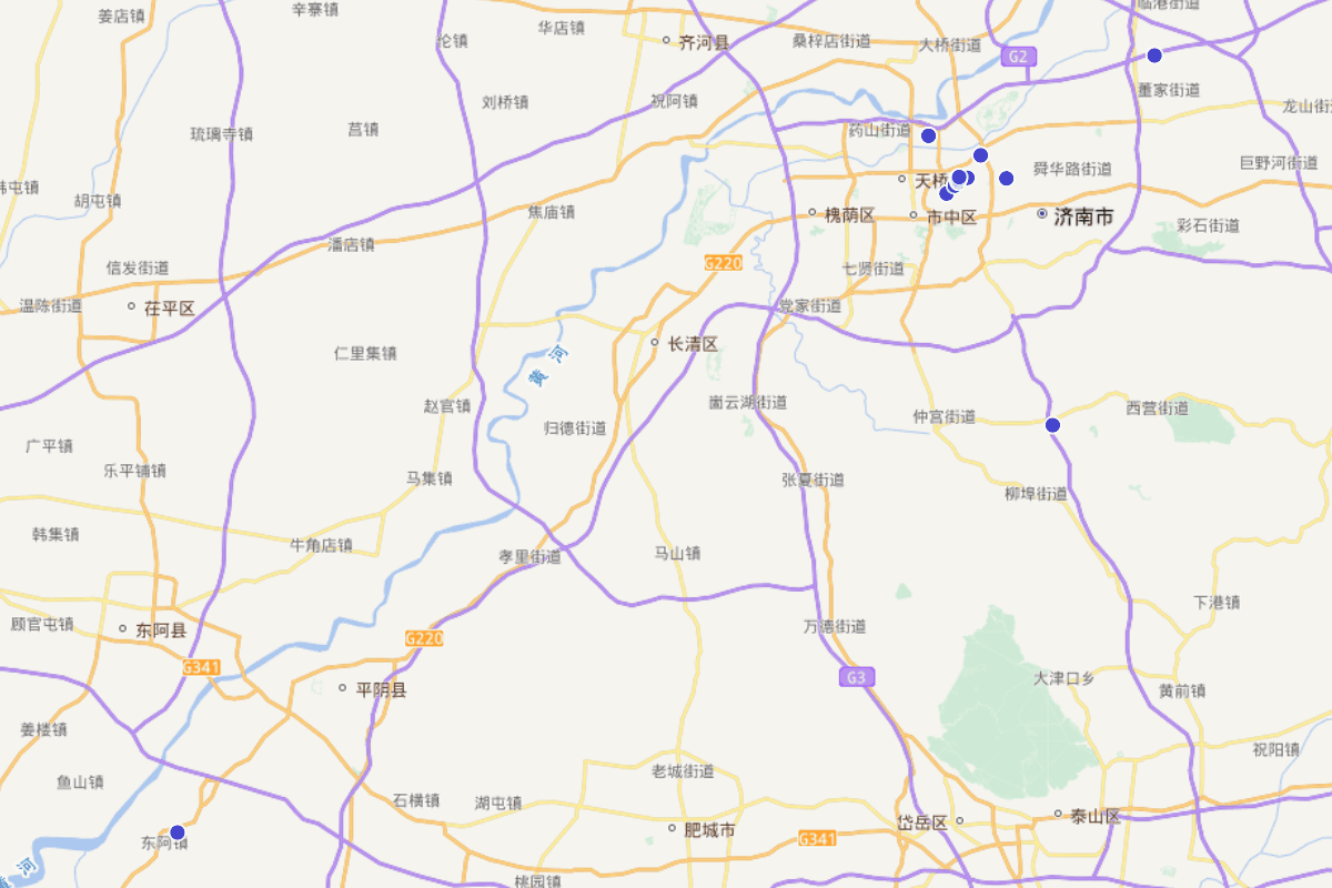 济南美食渊源地分布图