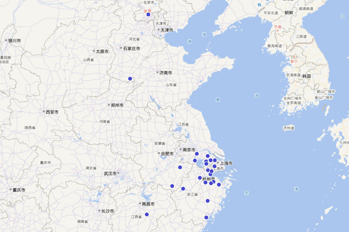 《六十种曲》中的作家地域分布图