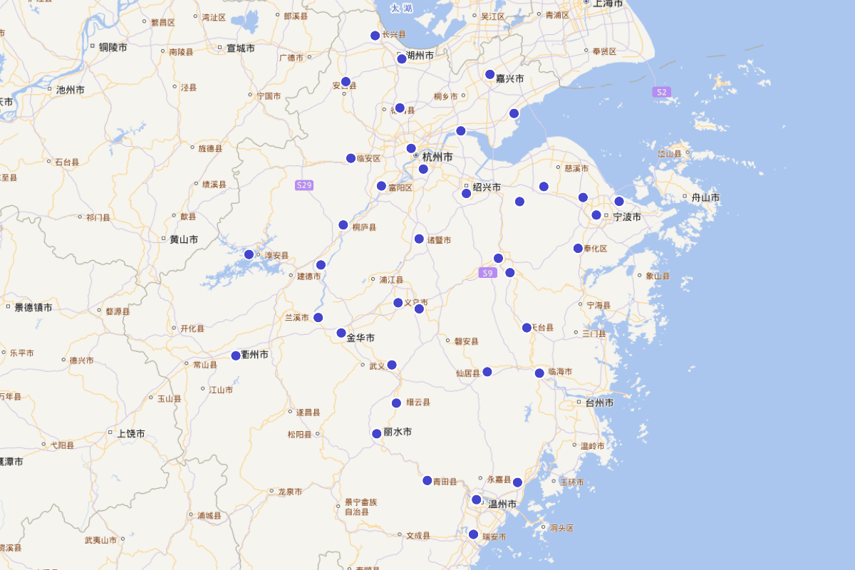 《全唐诗》涉浙江作品定位查询