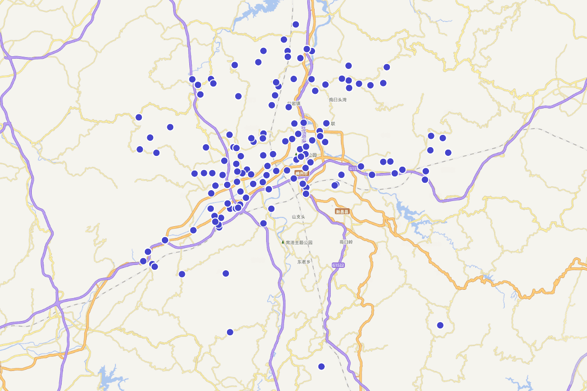 《民國嵊縣志》卷二十《烈女志》人物分佈圖