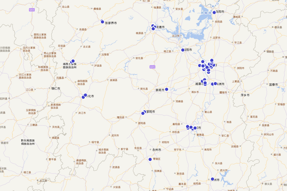 湖南省本科院校航拍图定位