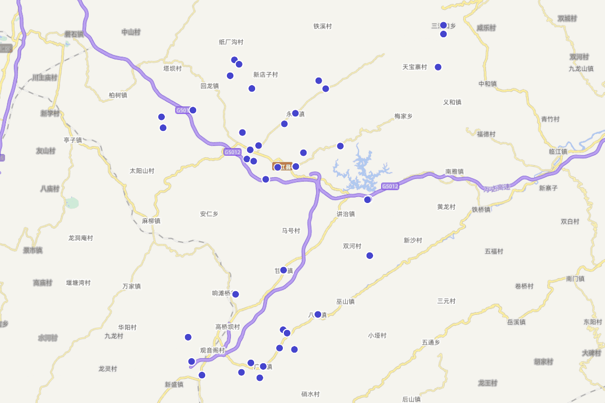 《开江县志·人物志》人物分布图（1989年版）