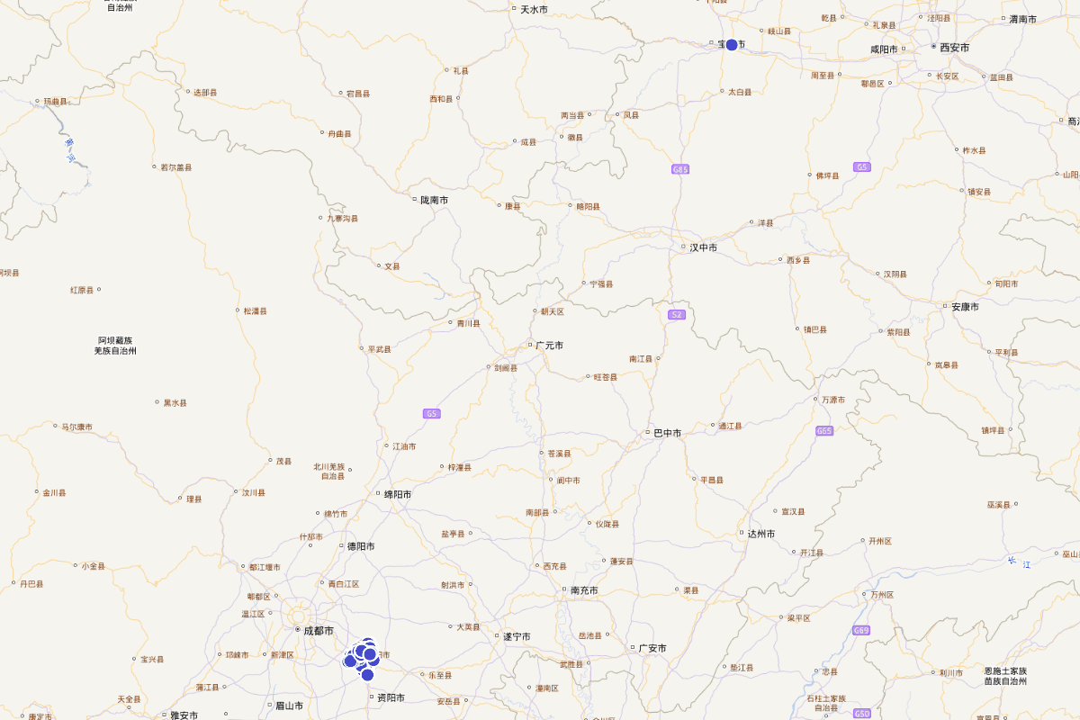 《简阳县红塔区志》人物分布图（1919-1985）