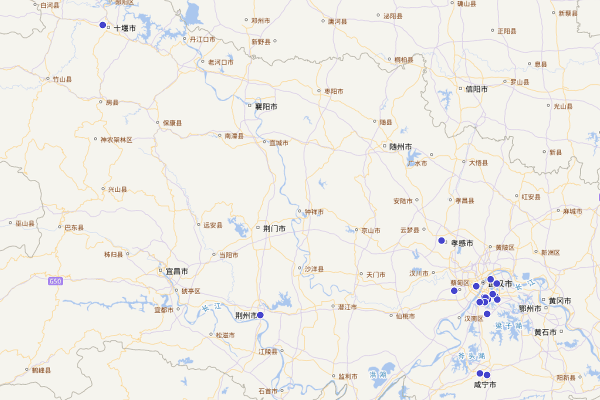 非211高校全景航拍图（湖北省）