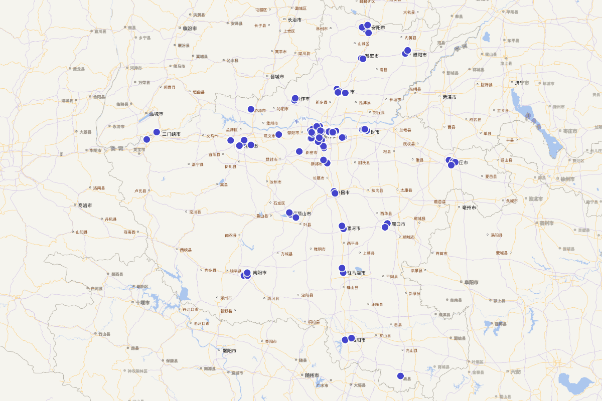 河南省非211高校航拍图定位