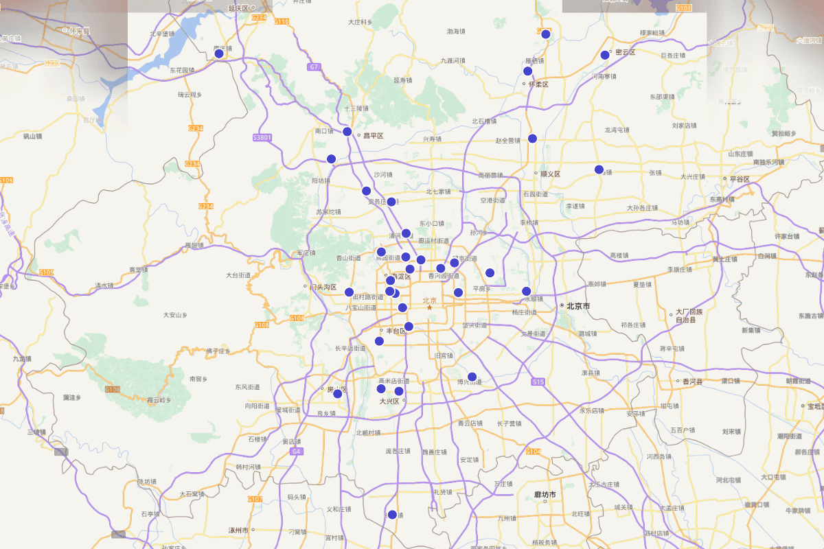 北京非211高校定位航拍图