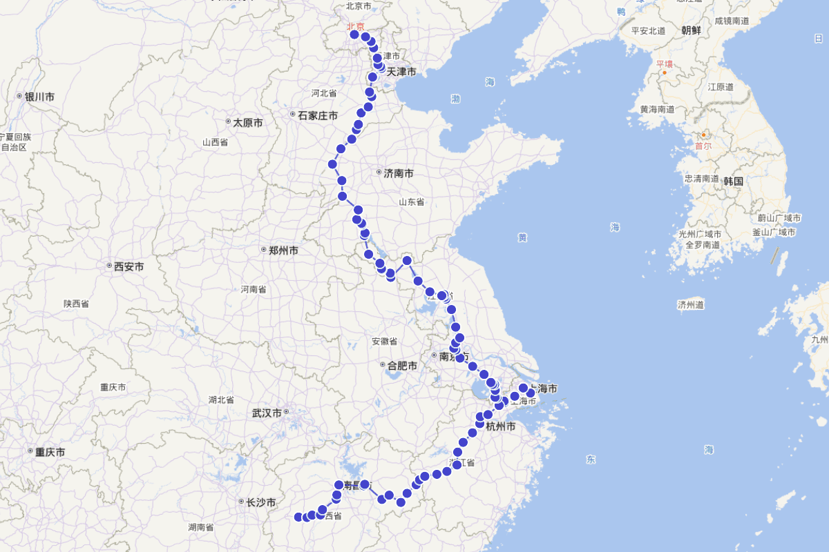 严嵩《北上志》行迹图