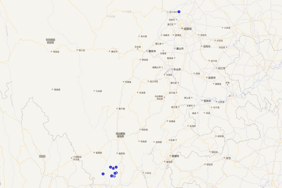 《米易县志·人物》分布图