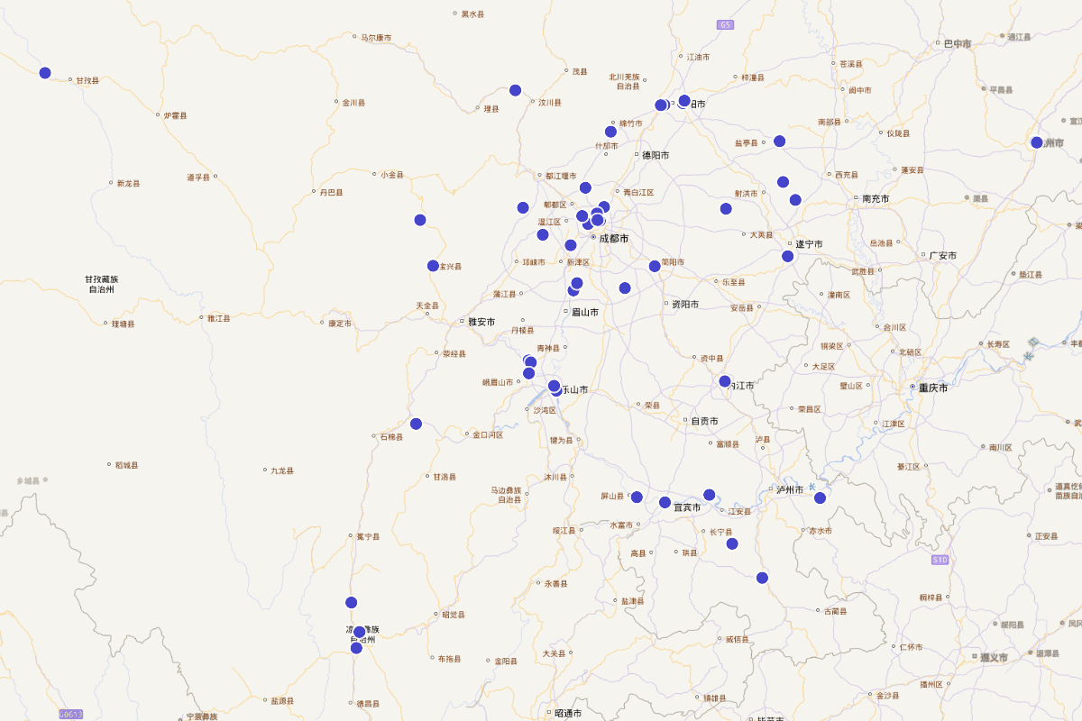 四川秦汉墓葬分布图