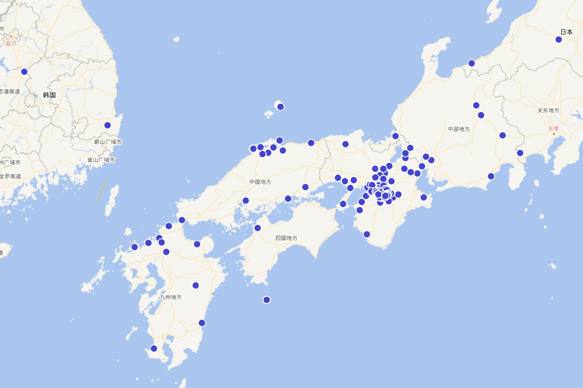 日本古事记神话与历史事件定位查询
