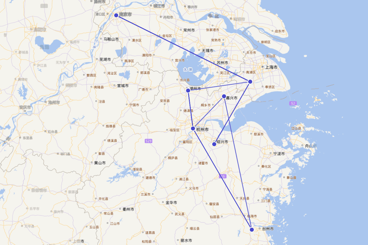 陶宗仪行迹图（1312-1403）