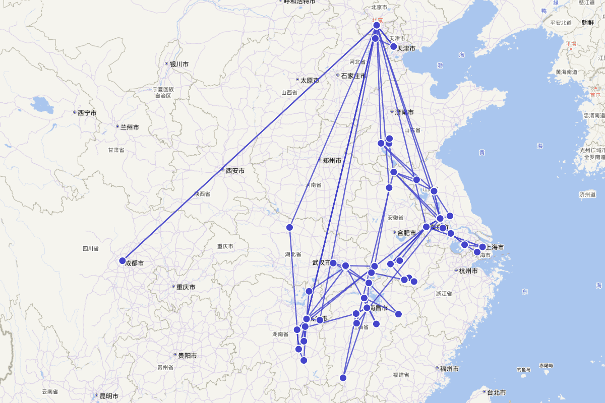 曾国藩（1811-1872）行迹图