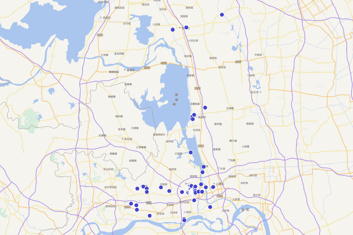扬州部分旅游景点定位查询