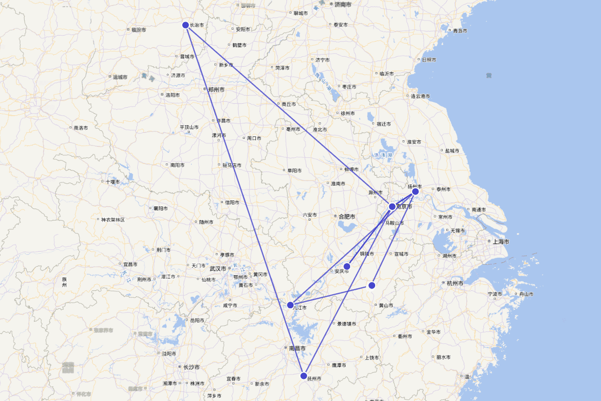 冯延巳行迹图（903-960）