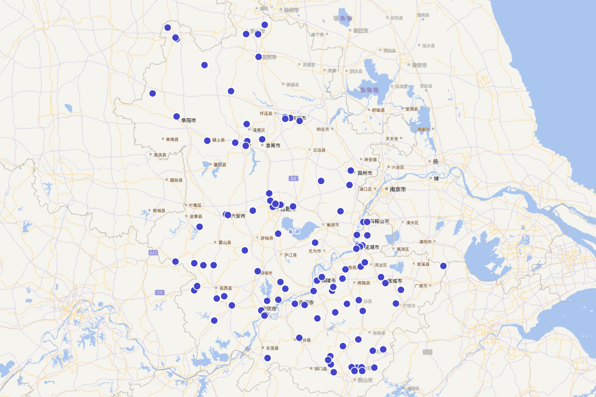 安徽省旅游景点与文化遗产数字地图