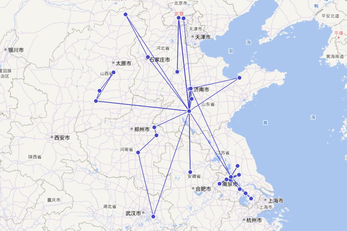 孔尚任（1648-1718）行迹图