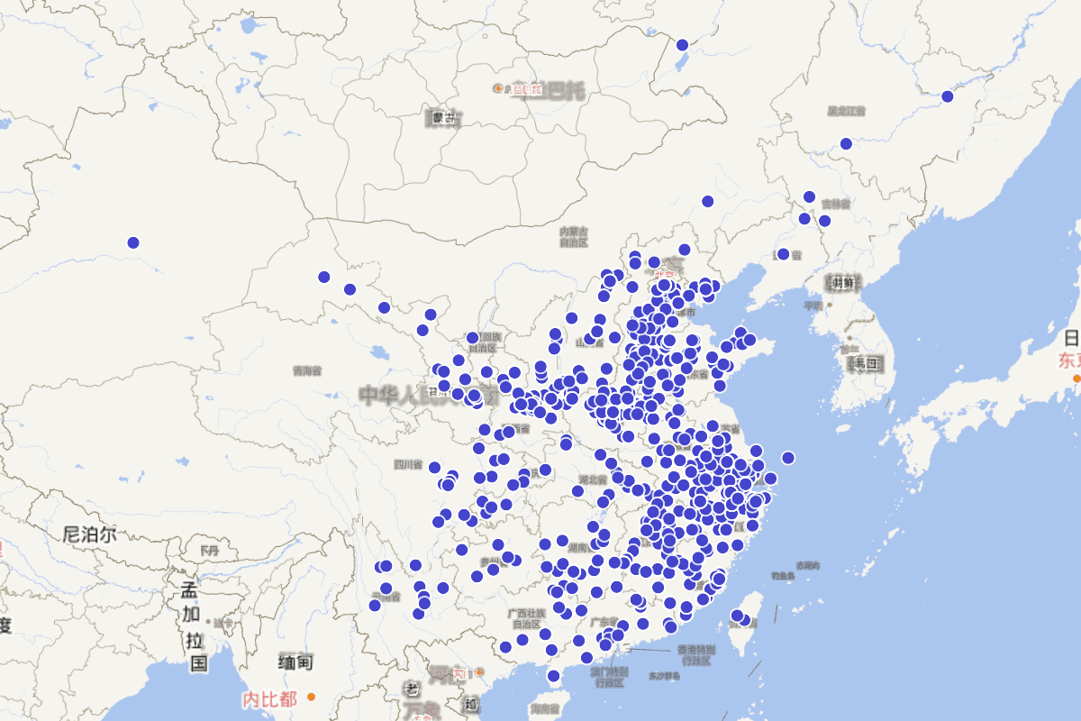 历代正史中列女分布图