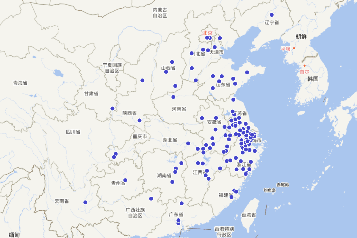 清代曲家分布图